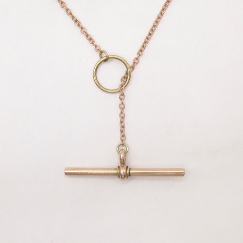 16 inch Rose Gold Naked Heavy Trace with Antique T Bar Fastening HTRG154.