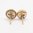 Almandine Garnet Mis-Matched Stud Star Disc Earrings