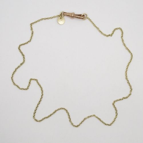 17inch Yellow Gold Naked Heavy Trace with Clip Clasp Fastening