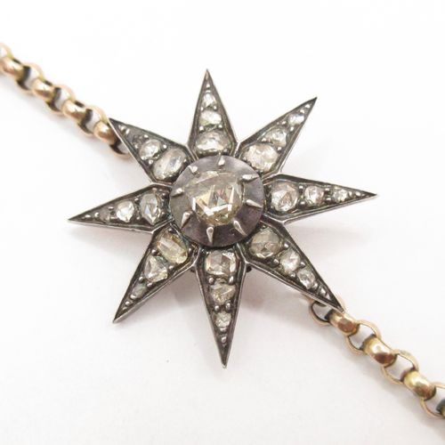 Rose Cut Diamond Star Bracelet