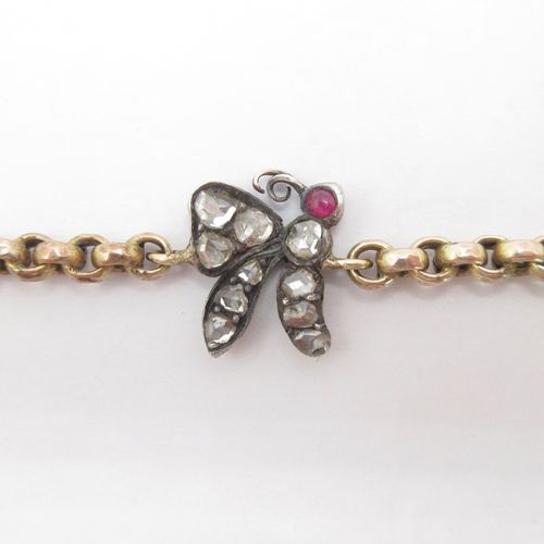 Rose Cut And Ruby Butterfly Bespoke Bracelet