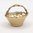 British Vintage Gold Enamel Fruit Basket Charm