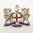 Vintage British Gold Enamel St George Dragon Crest Charm