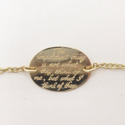 The important thing Engraved Disc Bracelet