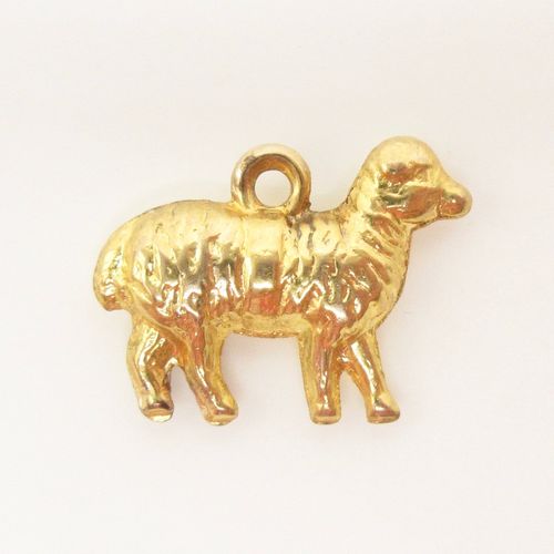 Vintage British Gold Sheep Charm