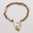Mixed Star Link Bracelet with Heart Padlock Closure