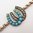 Victorian Rose Cut Diamond and Cabochon Turquoise Double The Luck Horseshoe Bracelet