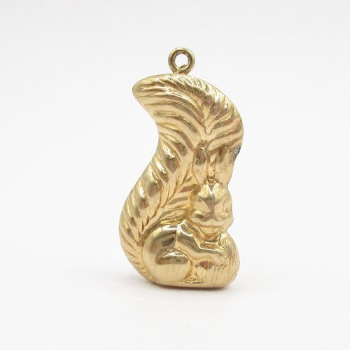 Vintage British Gold Squirrel Charm