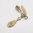British Vintage Gold Vanity Set Charm with Mirror, Brush and Comb