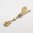 British Vintage Gold Vanity Set Charm with Mirror, Brush and Comb