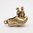 Vintage British Gold Enamel Lovers Shoe Clog Articulated Charm