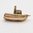 Vintage British Gold Tug Boat Opening Charm
