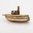 Vintage British Gold Tug Boat Opening Charm