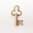 Vintage Ornate Key Charm Featuring Letter A