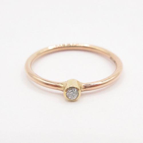 Old Cut Diamond Upper Finger Ring Rose Gold