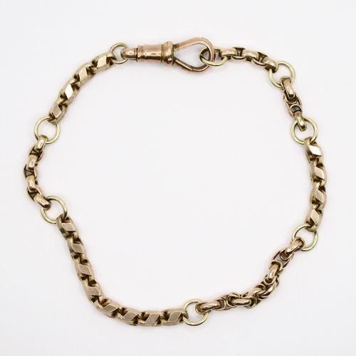 Mixed Link Bracelet With Clip Clasp