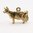 Vintage British Cow Gold Charm