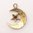 Pearl Crescent Moon And Star Charm