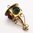 Vintage British Gold Coloured Glass Lantern Charm