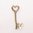 Decorative Heart Vintage Key Charm Letter V