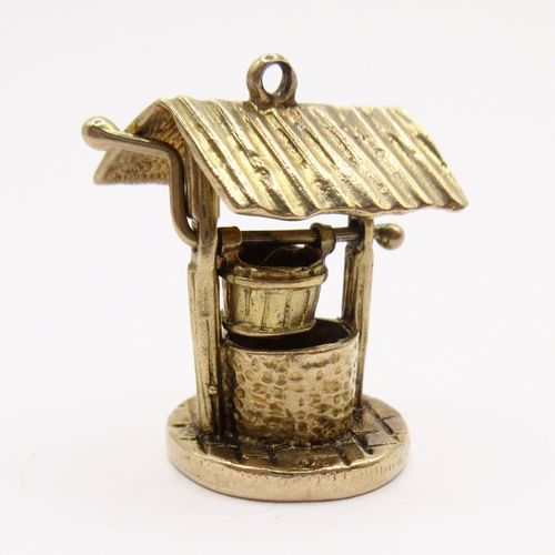 Vintage Articulated Wishing Well With Bucket Charm